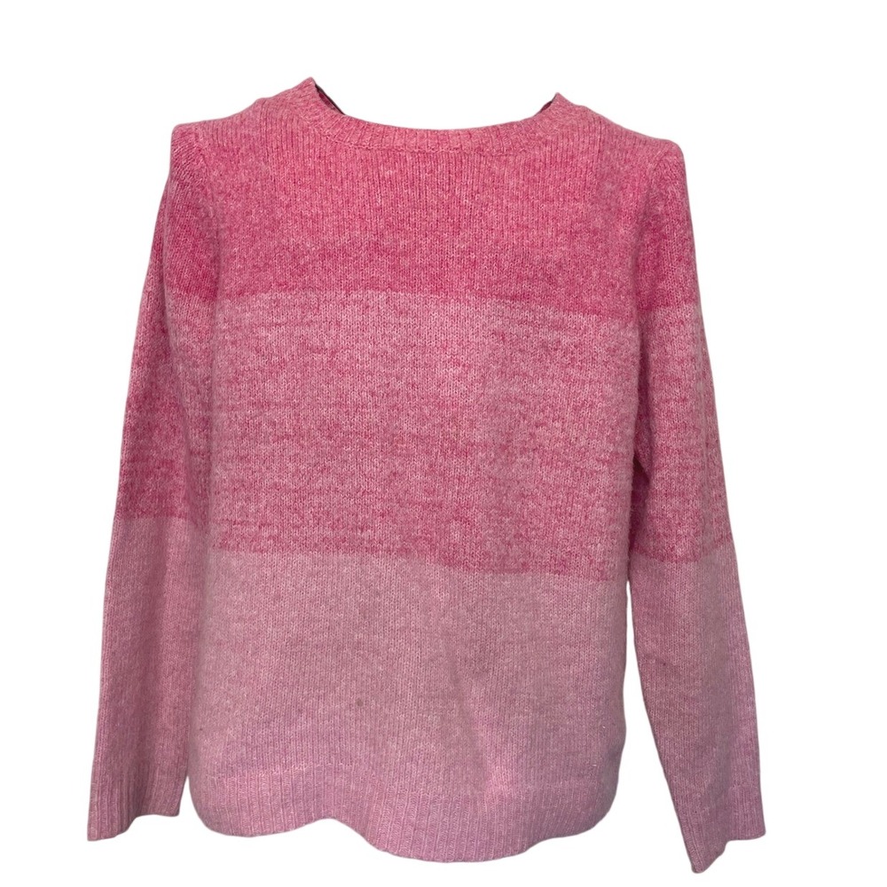 Cupcakes‎ and Cashmere Pink Colorblock Ombre Sweater Medium Softgirl Fuzzy